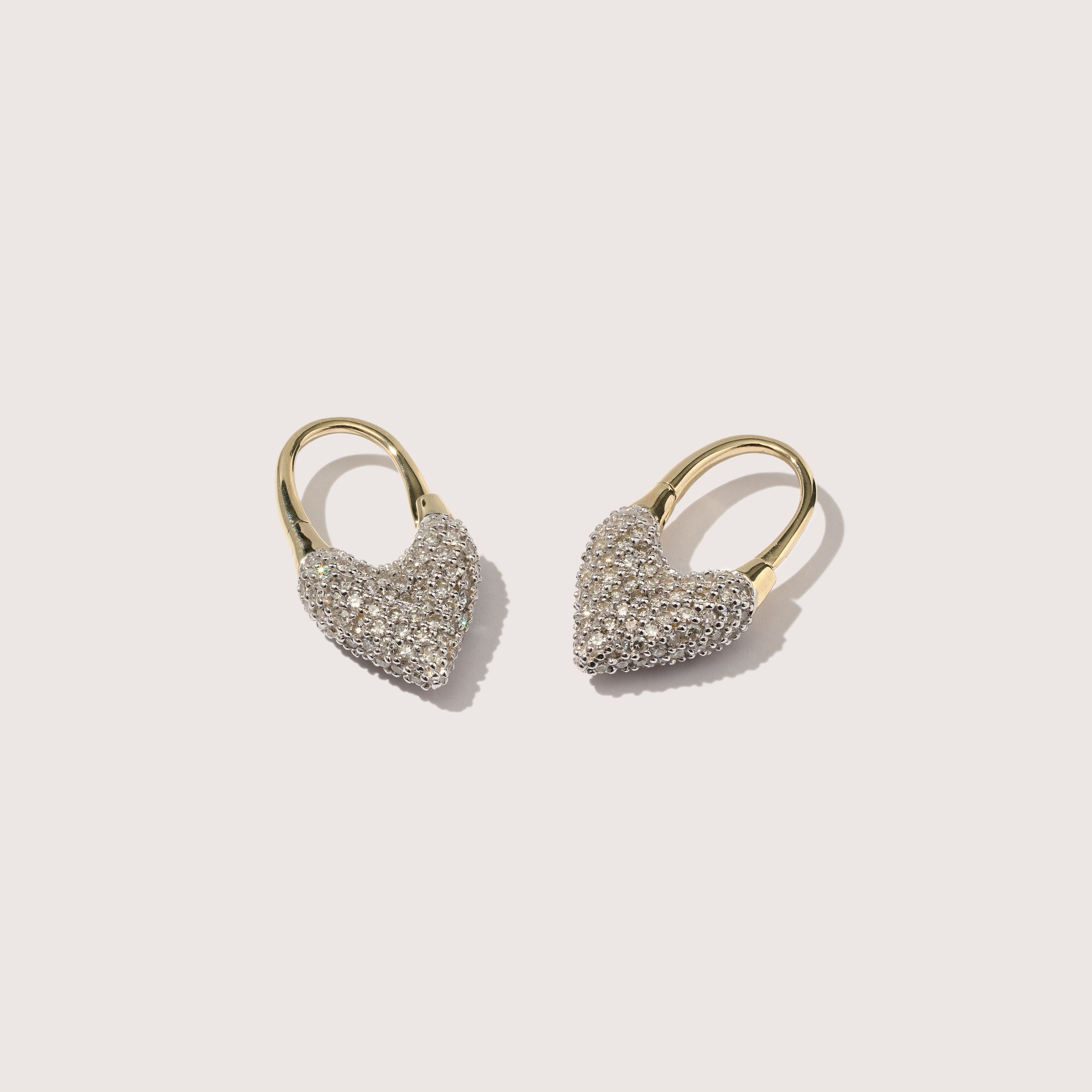 Diamond Roscida Heart Earrings