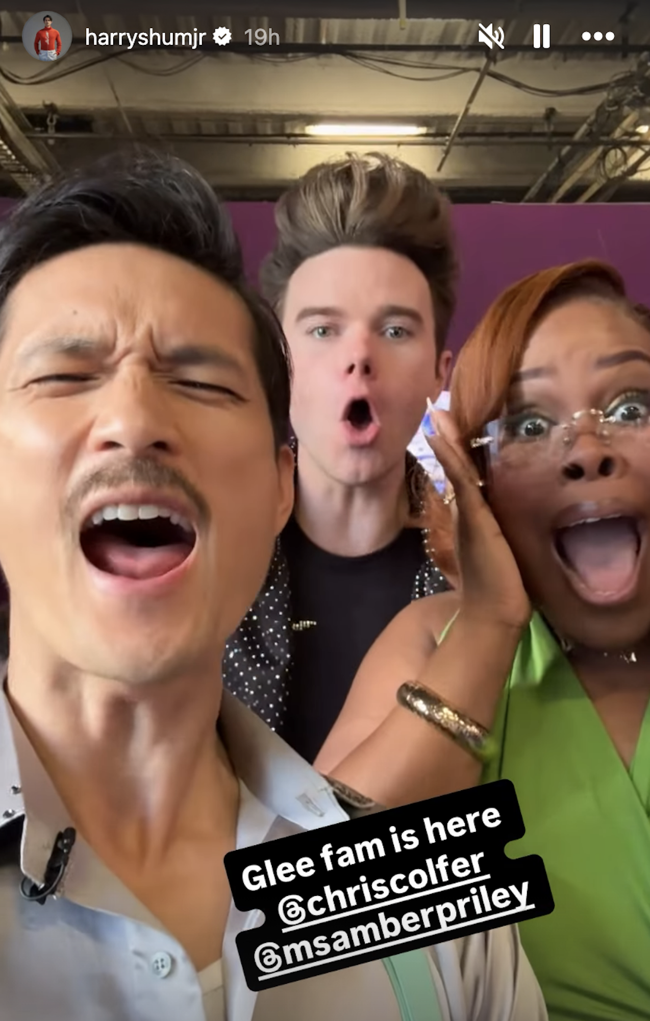 Harry Shum Jr, Chris Colfer and Amber Riley at Dancing With The Stars on September 29