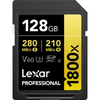 Lexar  128GB Professional 1800x UHS-II SDXC Memory Card