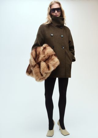 Double-Breasted Wool Coat - Women | Mango Usa