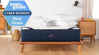 DreamCloud mattress with cyber monday deal badge