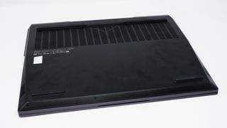 The underside of the Lenovo Legion 5 Pro 16 gaming laptop