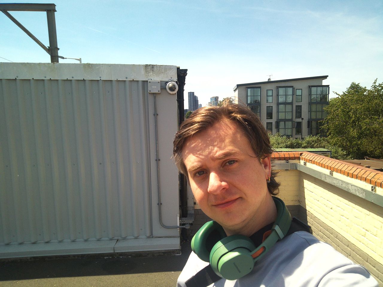 Sample image from Camp Snap CS-Pro digital compact camera showing selfie of man with warm tones
