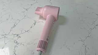 Dreame Gleam hair dryer on reviewer's dressing table