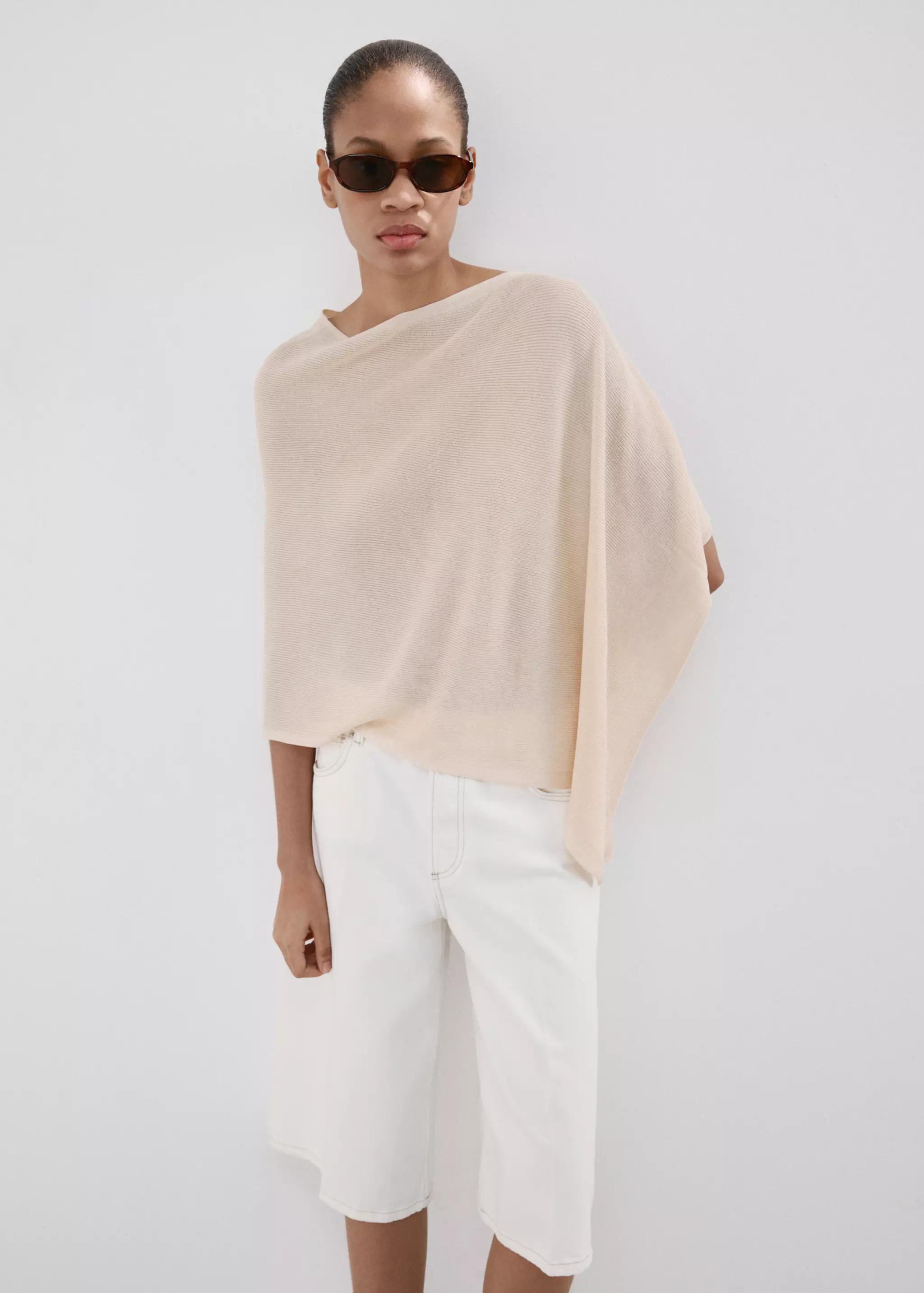 Asymmetrical Knitted Cape - Women | Mango Usa