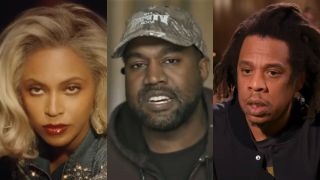 Beyoncé appears in a Levi's commercial, Kanye West appears on Piers Morgan Uncensored and Jay-Z speaks on Hart to Heart