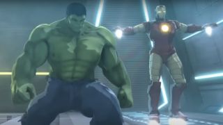 Hulk and Iron Man in Iron Man & Hulk: Heroes United