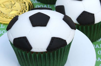 Football cupcakes