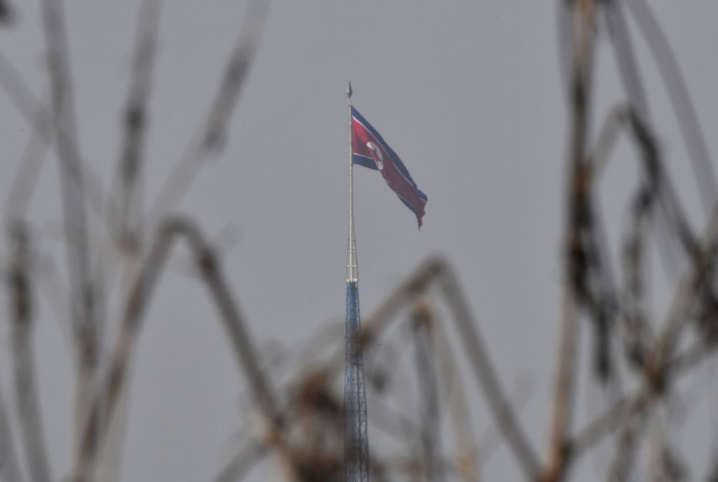 North Korean flag.