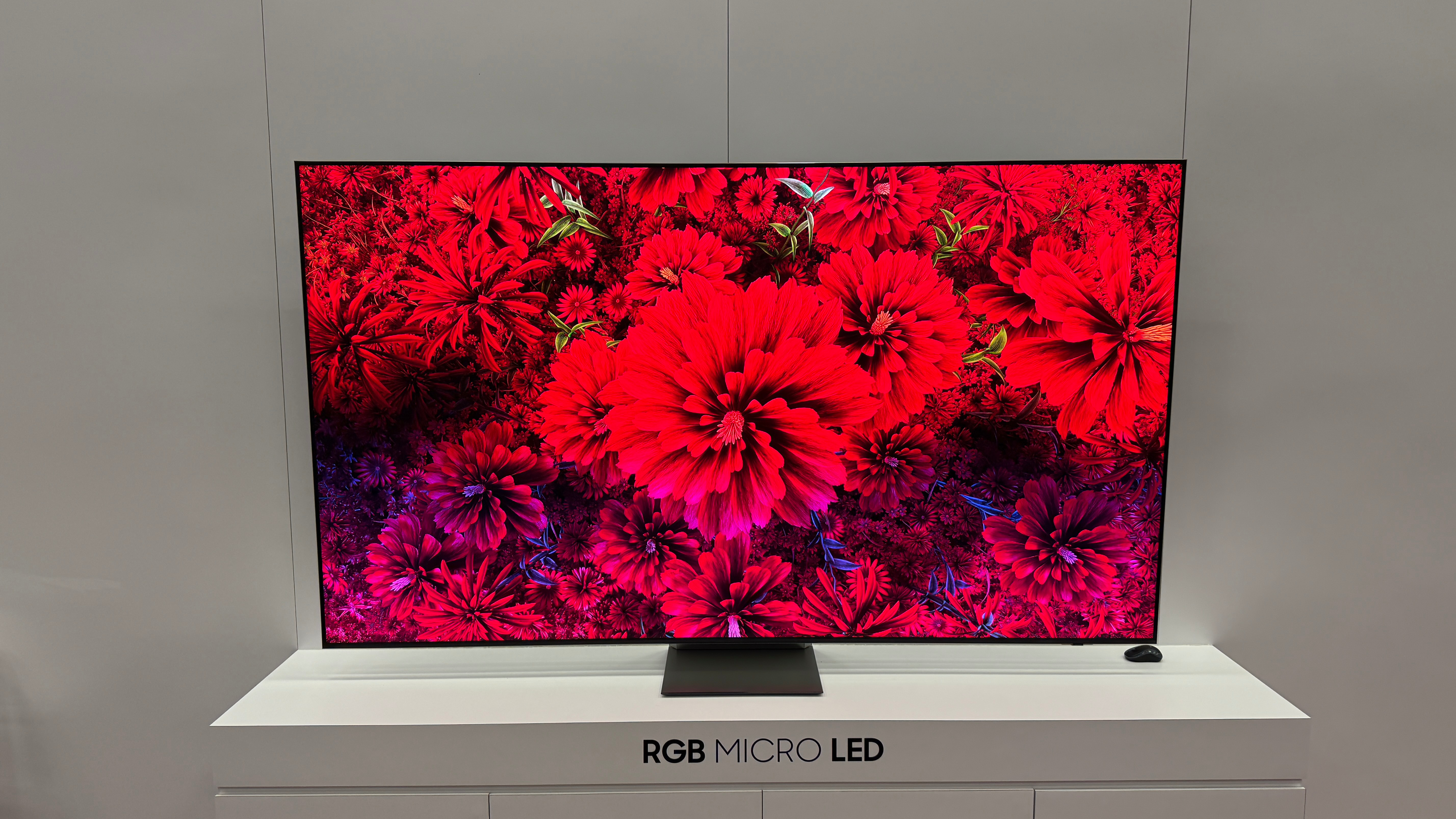 Samsung 8K RGB micro-LED on display at CES 2025