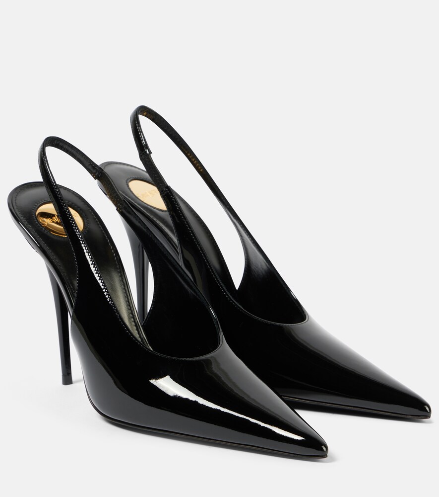 Lentracte 110 Patent Leather Slingback Pumps