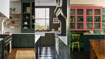 Dark green kitchen decor ideas