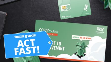 Mint Mobile starter kit shown next to a smartphone
