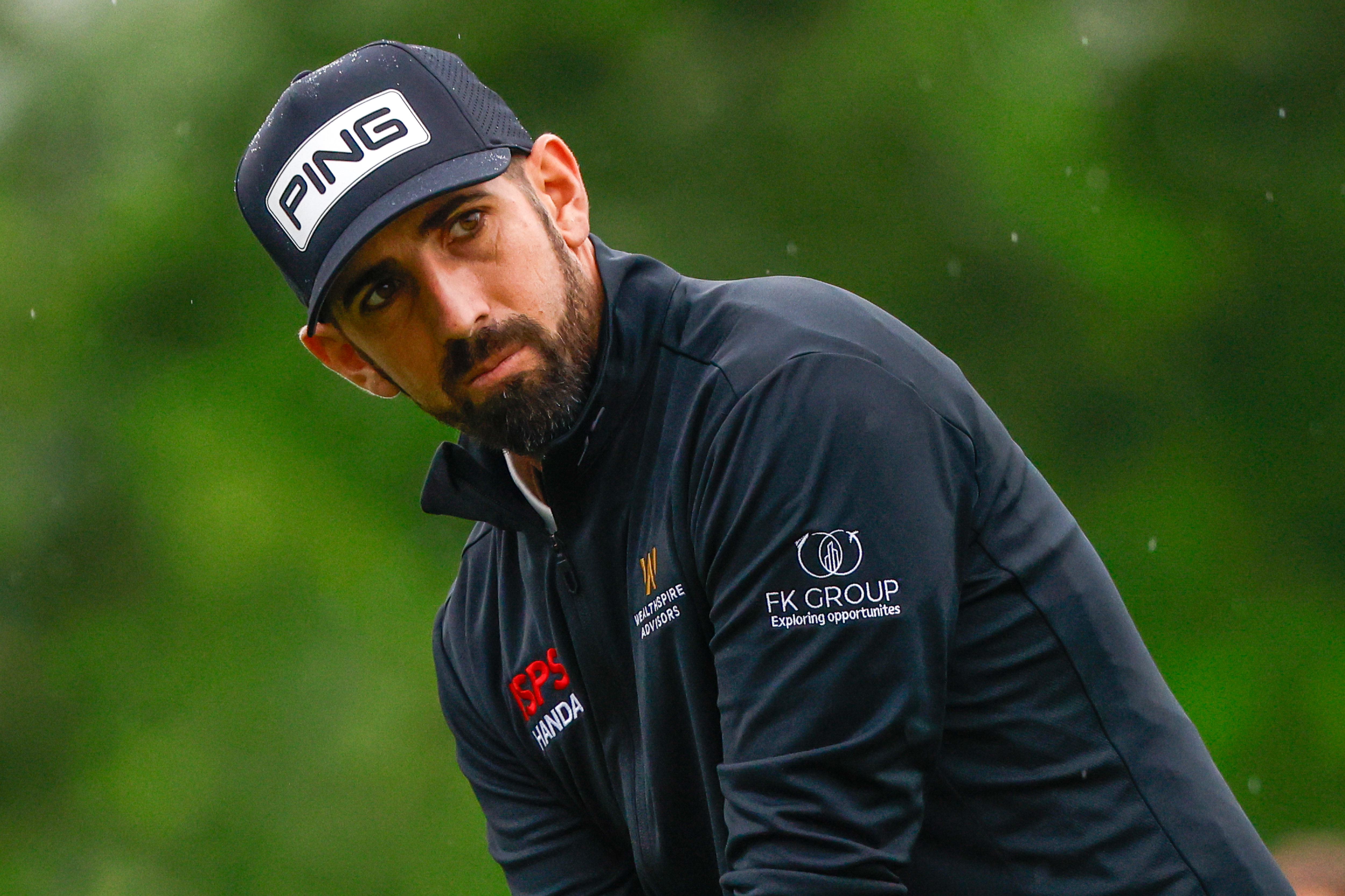 Matthieu Pavon stares at his shot