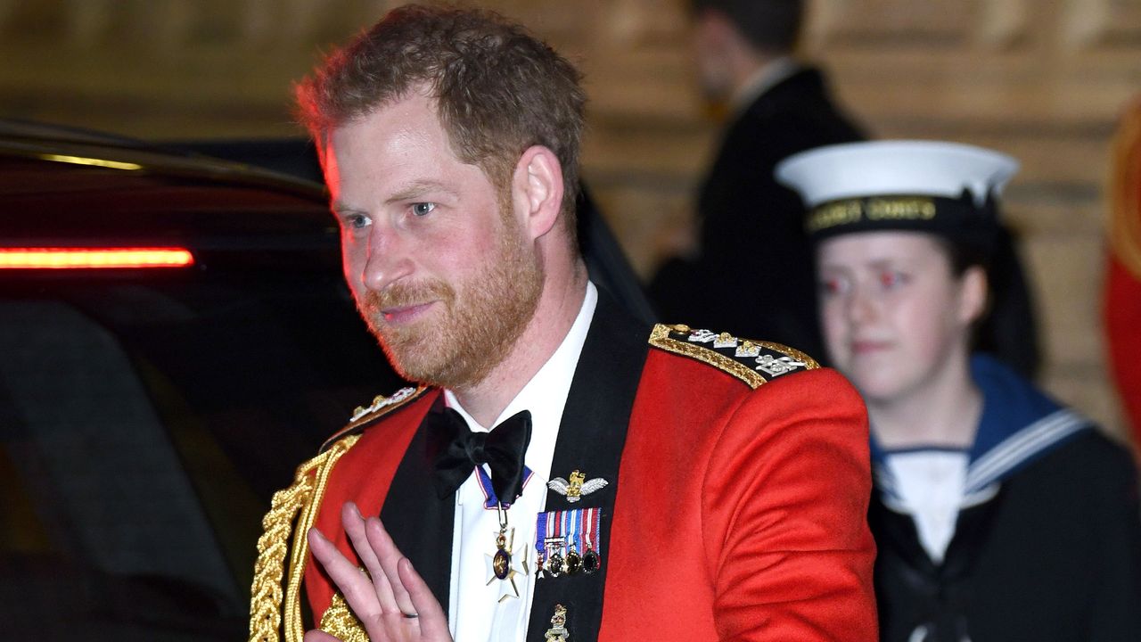 london, england march 07 prince harry, duke of sussex accompanied by meghan, duchess of sussex attends the mountbatten festival of music at royal albert hall on march 07, 2020 in london, england photo by karwai tangwireimage