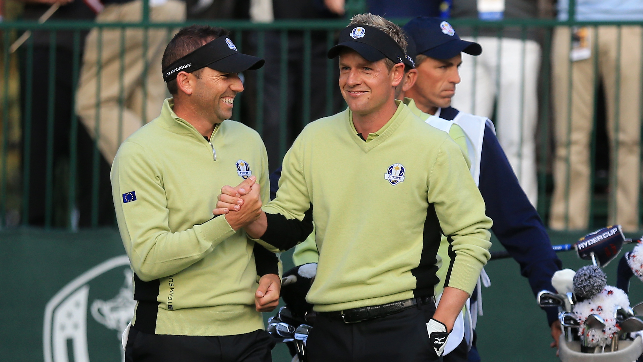 Sergio Garcia and Luke Donald at the Ryder Cup
