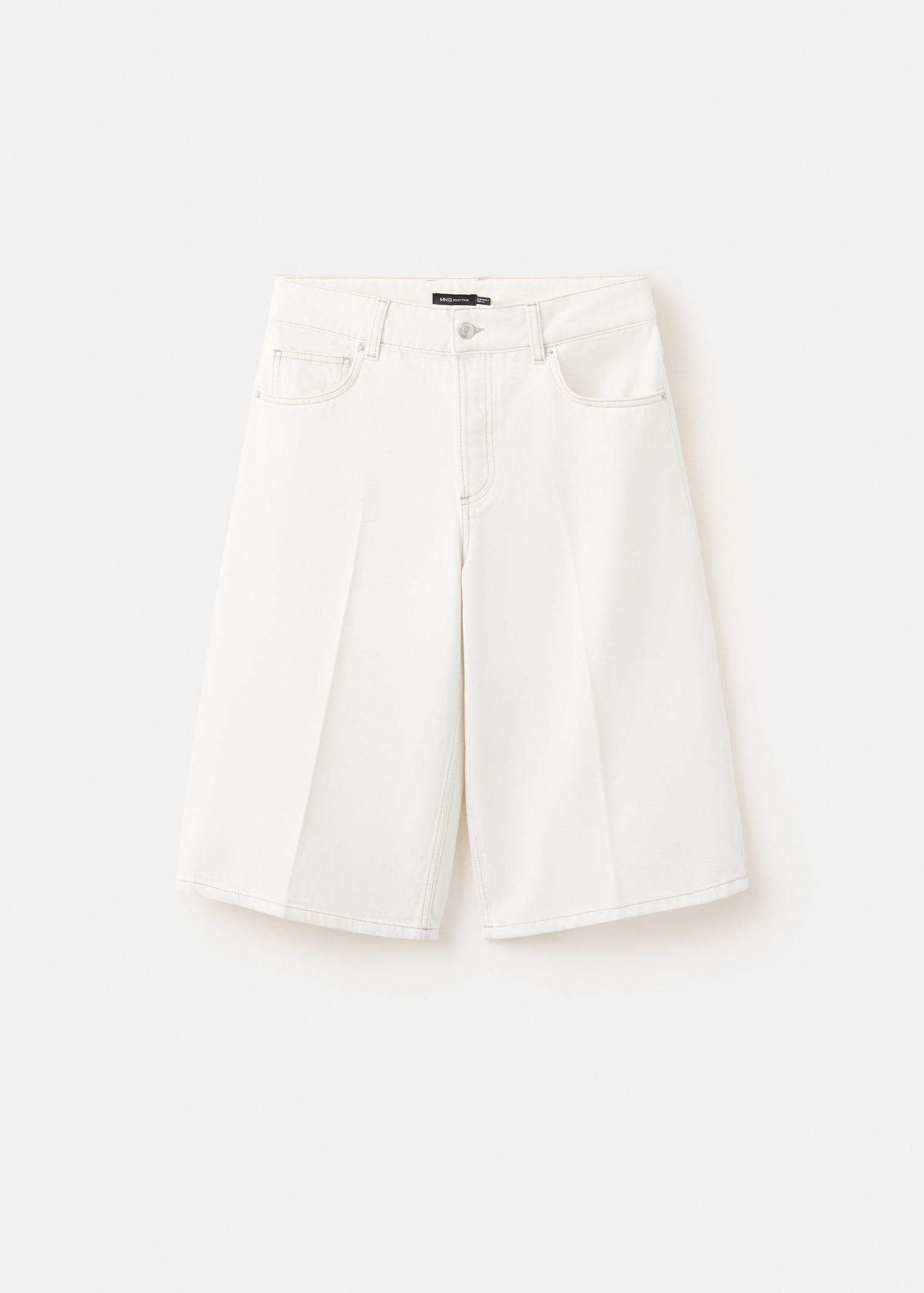 Straight Mid-Rise Denim Bermuda Shorts - Women | Mango United Kingdom