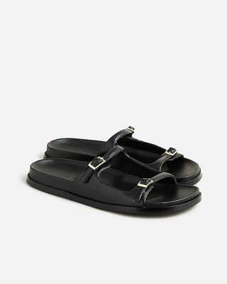 Colbie Buckle Sandals in Leather