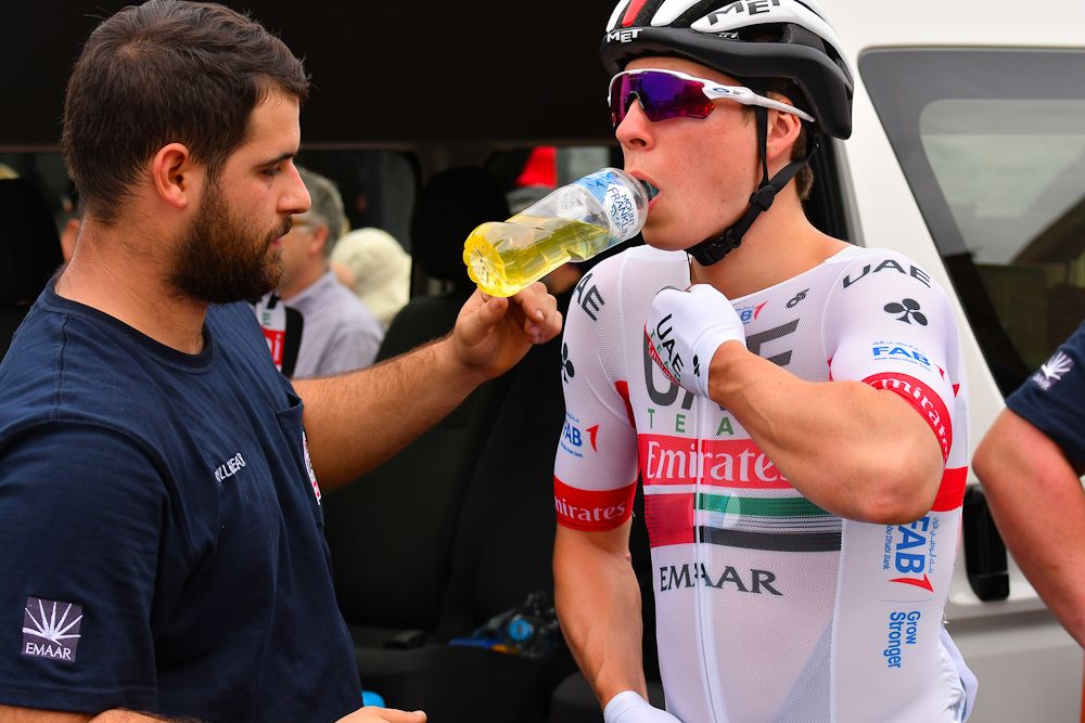 Jasper Philpsen gets ready for the start of stage 5 at the Tour Down Under