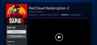 RDR2 PS4 Store web browser page