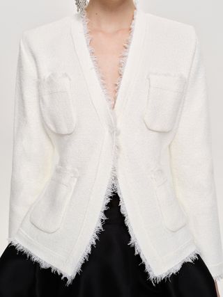 Cessie Cinched Waist Cardigan, Natural White