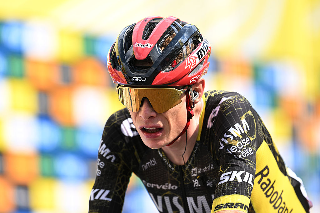 Jonas Vingegaard of Denmark and Team Visma | Lease a Bike after the stage from Pau to Gavarnie-Gedre 