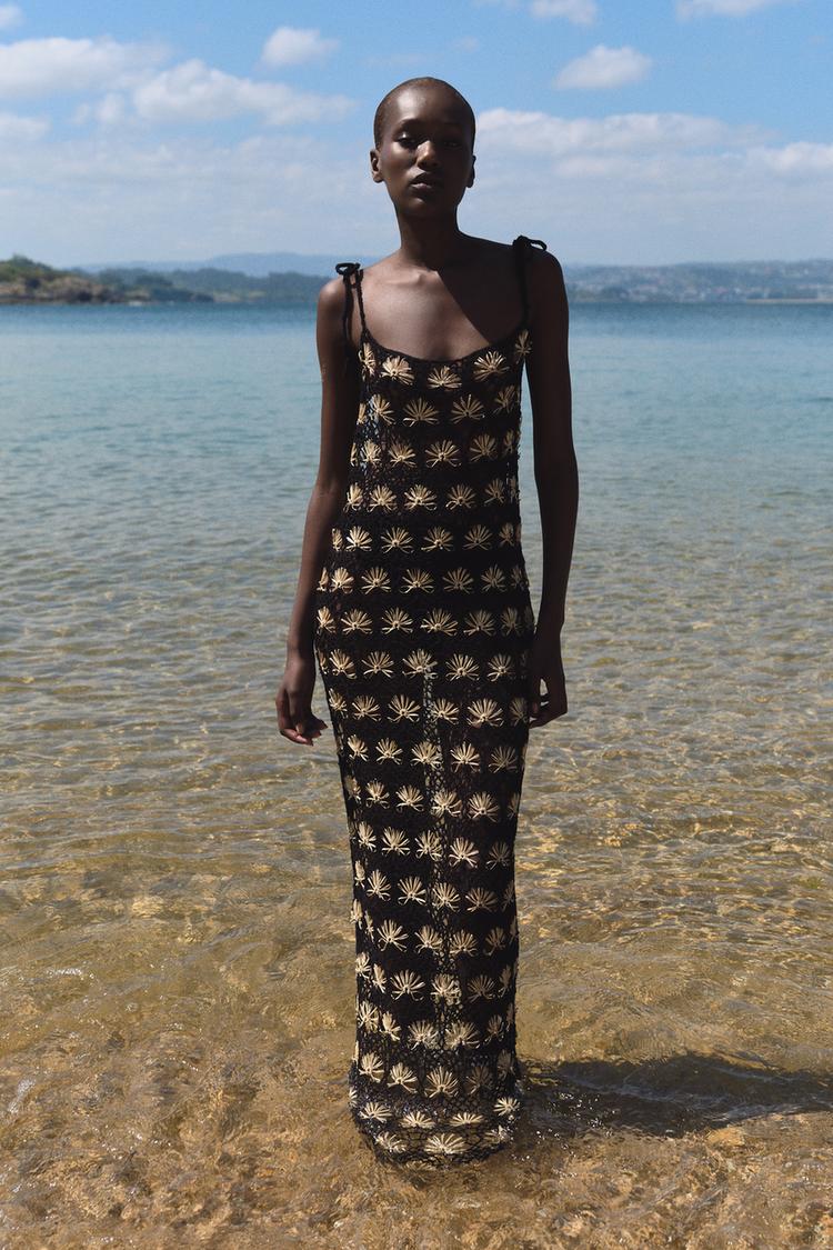 Zara Long Crochet Dress