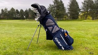 Cobra Ultradry Pro 2023 Stand Bag resting on the golf course