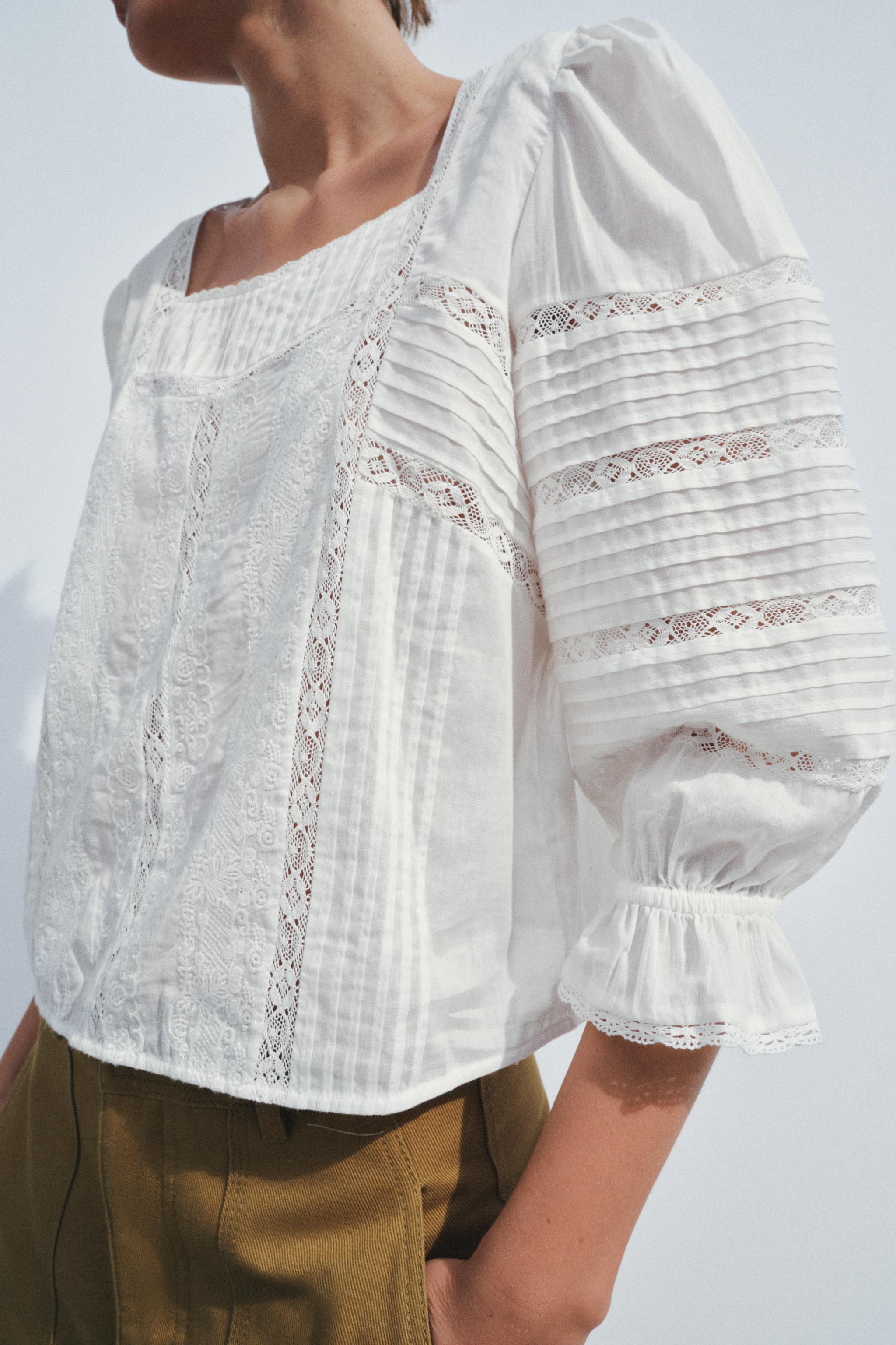 Zw Collection Embroidered Romantic Blouse