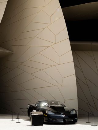 Corvette outside museum