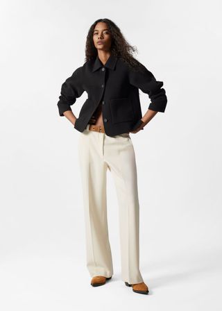 Wide Press-Crease Trousers