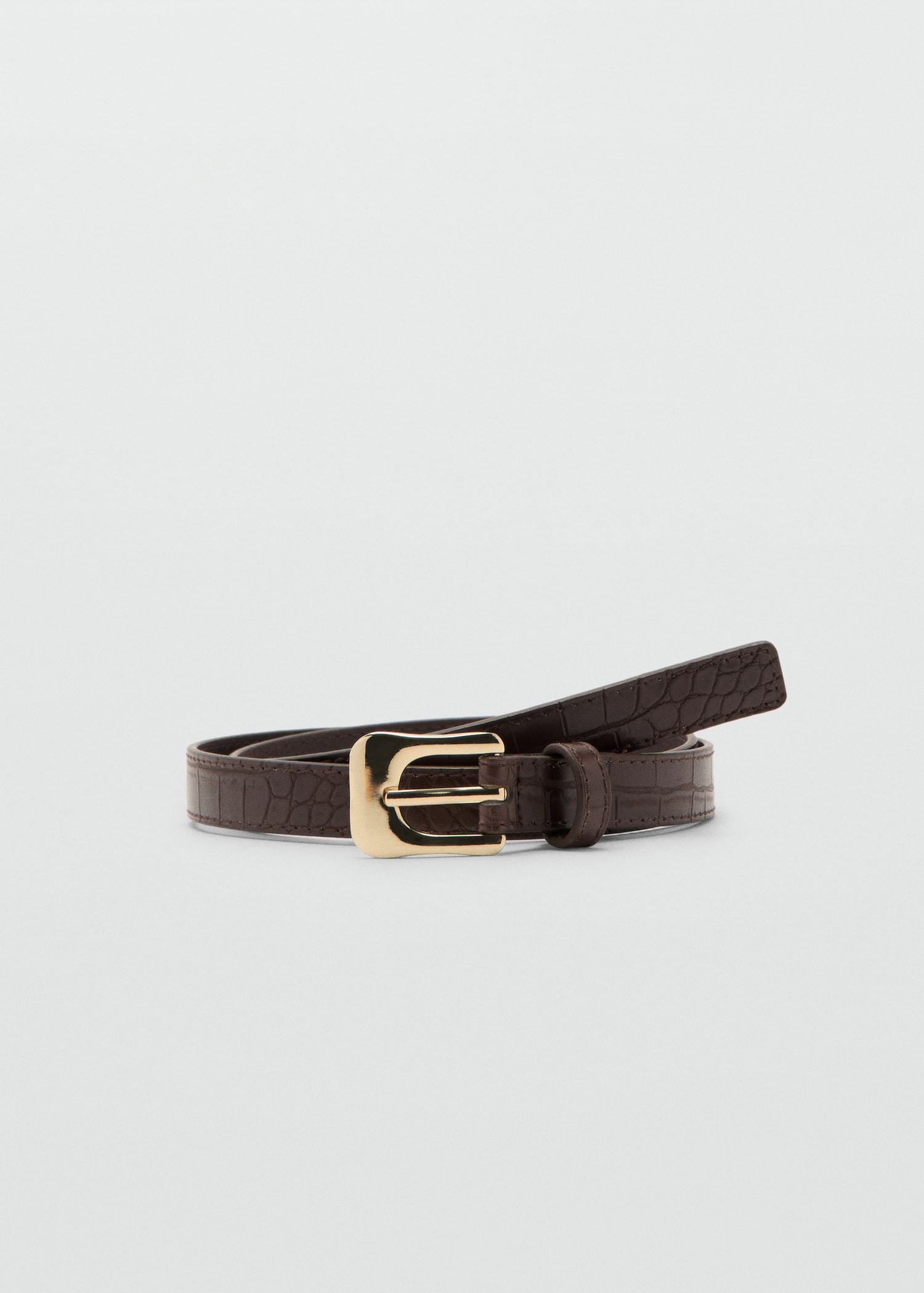 Croco Faux-Leather Belt - Women | Mango Usa