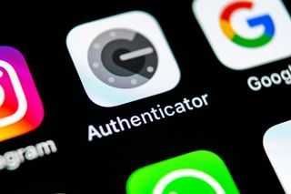 Google's Authenticator app on an iPhone's app screen. Credit: BigTunaOnline/Shutterstock