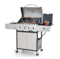 Summit Living  4 Burner Propane Gas Grill with Side Burner