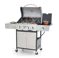 Summit Living  4 Burner Propane Gas Grill with Side Burner