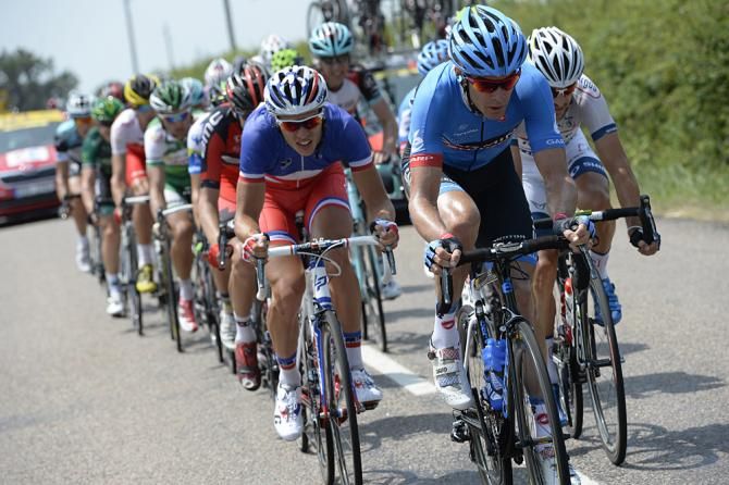 David Millar (Garmin Sharp) in the breakaway on stage 14