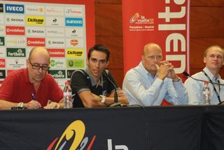 Alberto Contador at his pre-Vuelta press conference