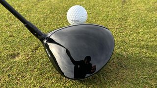 Photo of the Callaway Elyte Triple Diamond Driver behind the ball