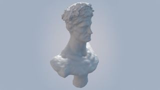 Nvidia AI; a render of a stone statue