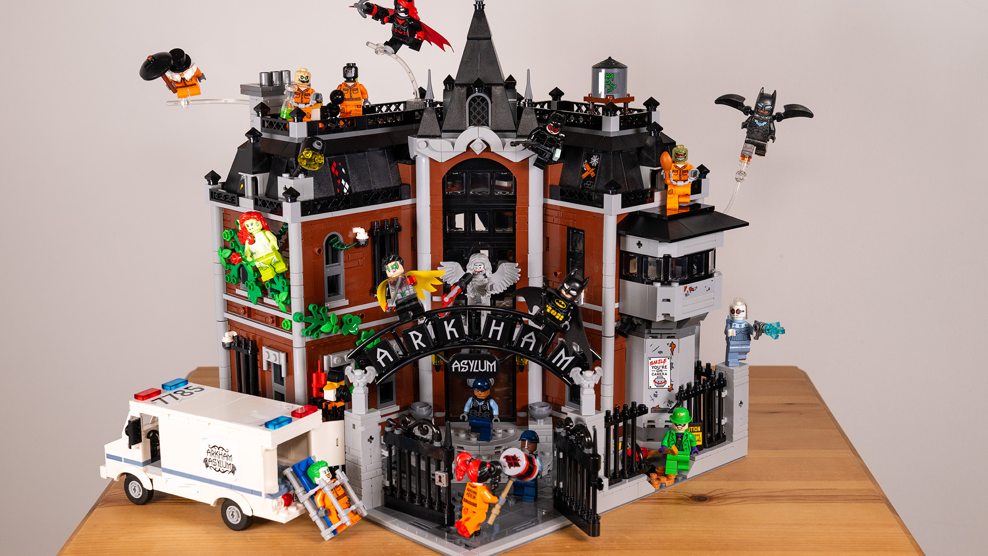 Lego DC Arkham Asylum (#76300) lego set on a neutral background 