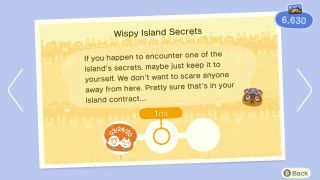 Animal Crossing New Horizons Wispy Island Secrets