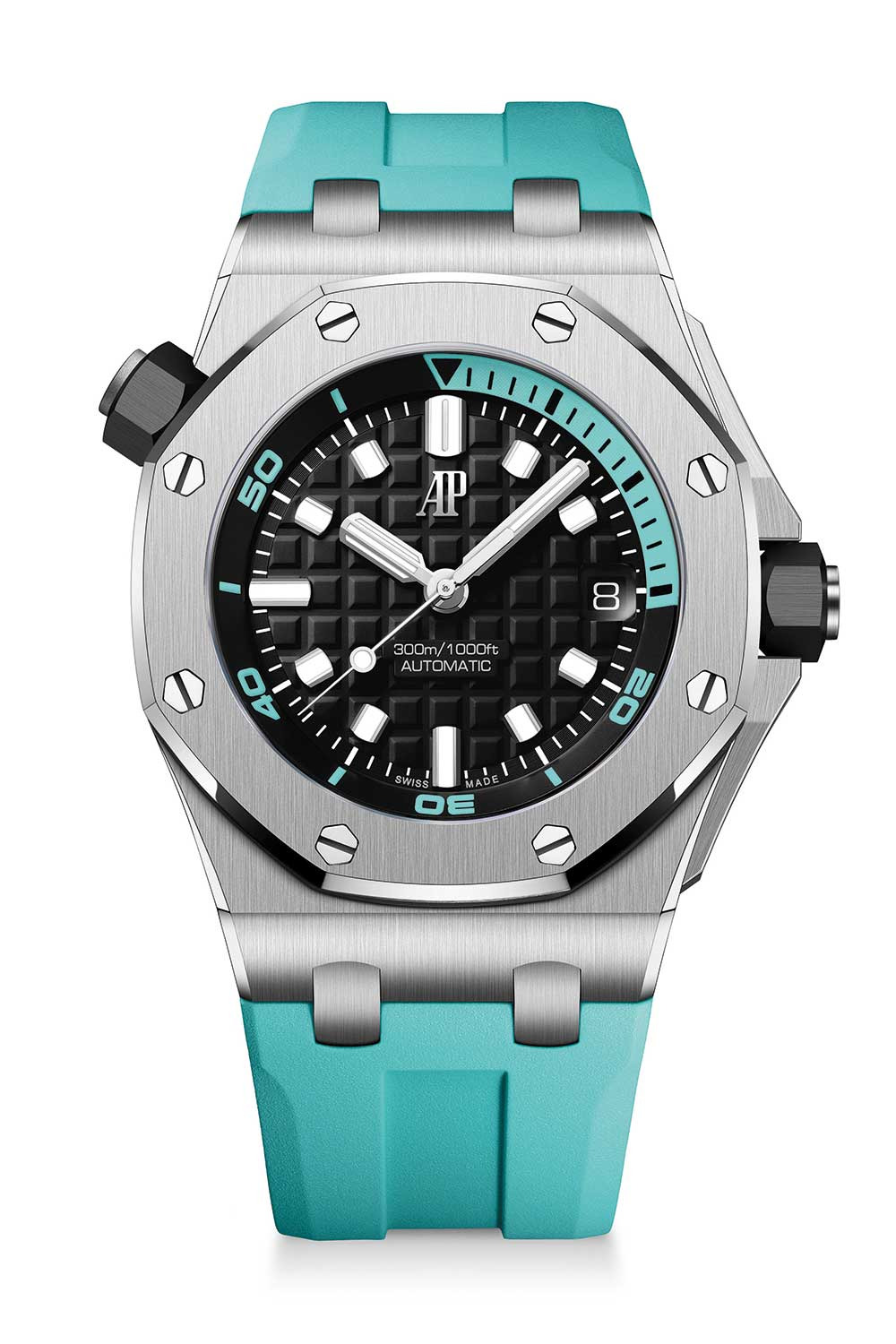 Audemars Piguet Offshore Diver with turquoise strap