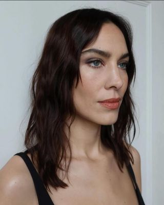 @alexachung with a layered haircut