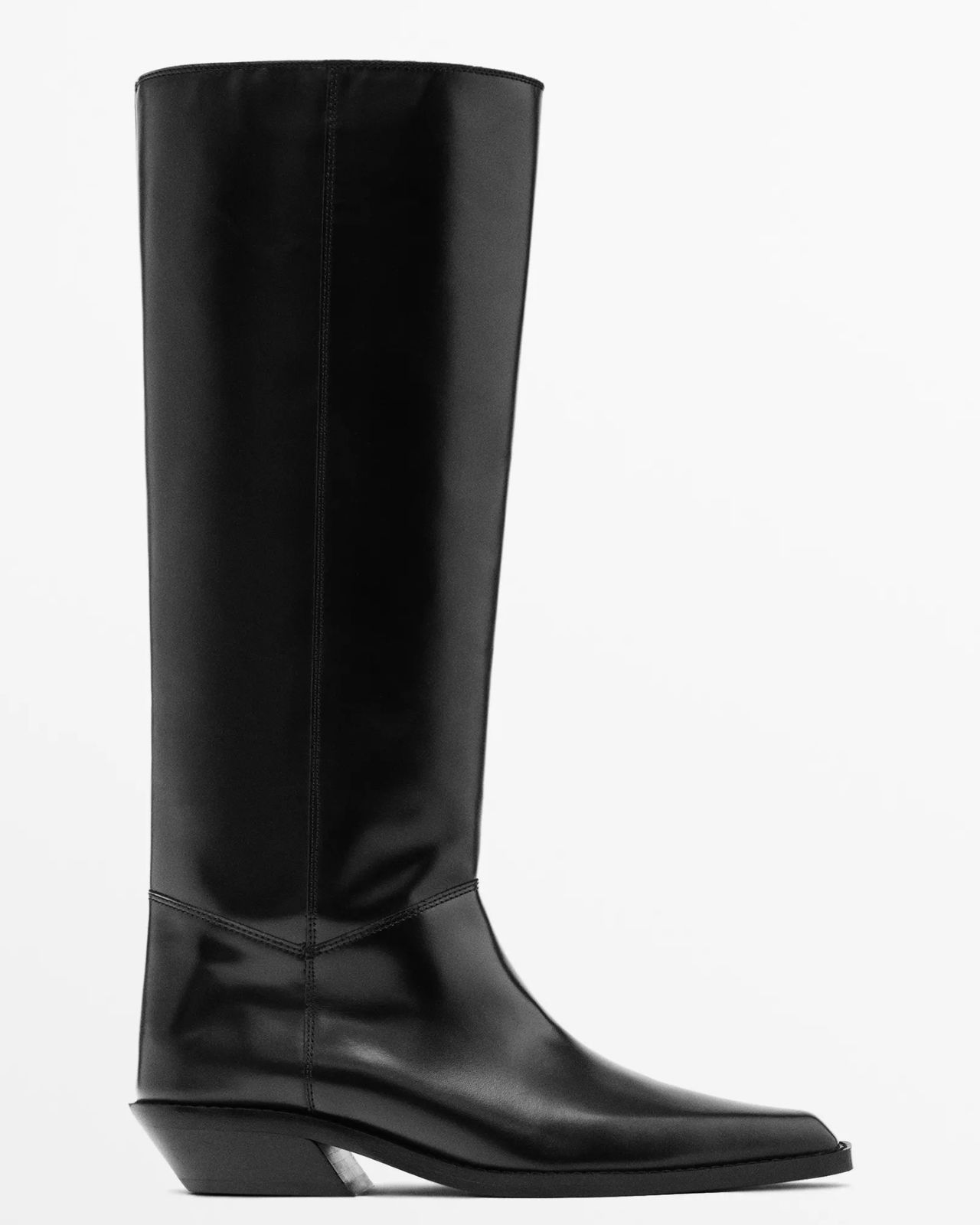 Massimo Dutti Leather Cowboy Boots