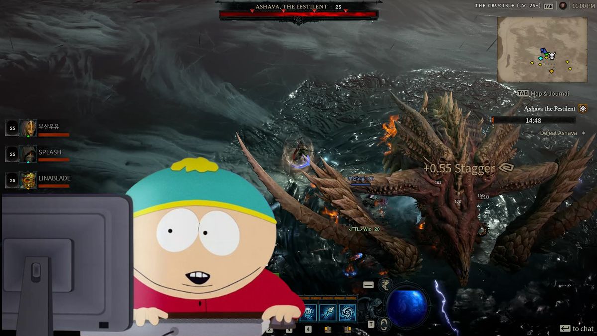 Cartman playing Diablo 4