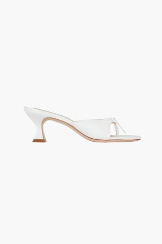 Thong Mule 60 in Optic White Nappa