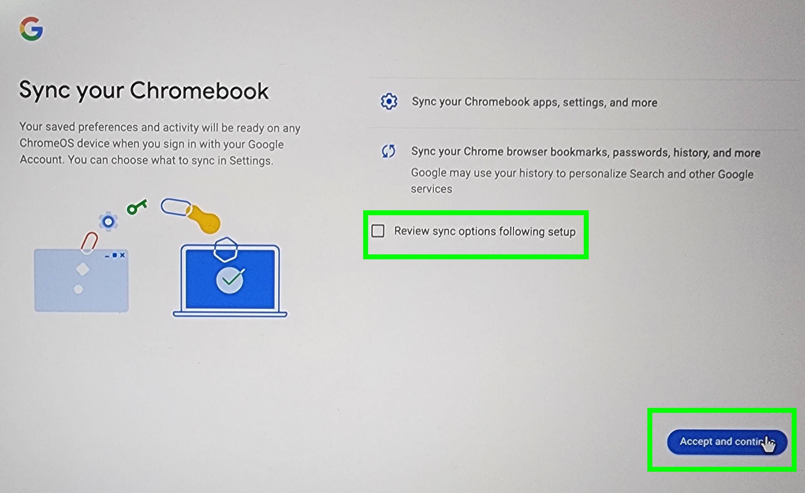 Как настроить Chromebook