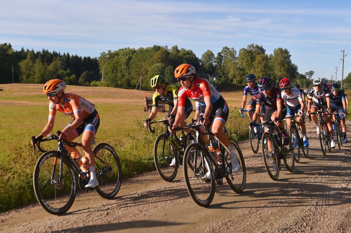 The women on the gravel section