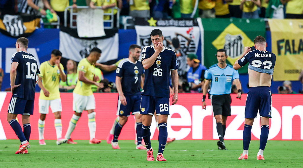 Scotland fell to a 3-0 defeat to Brazil