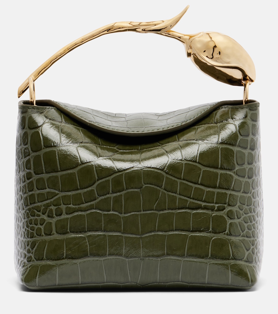 Bloom Mini Croc-Effect Leather Tote Bag